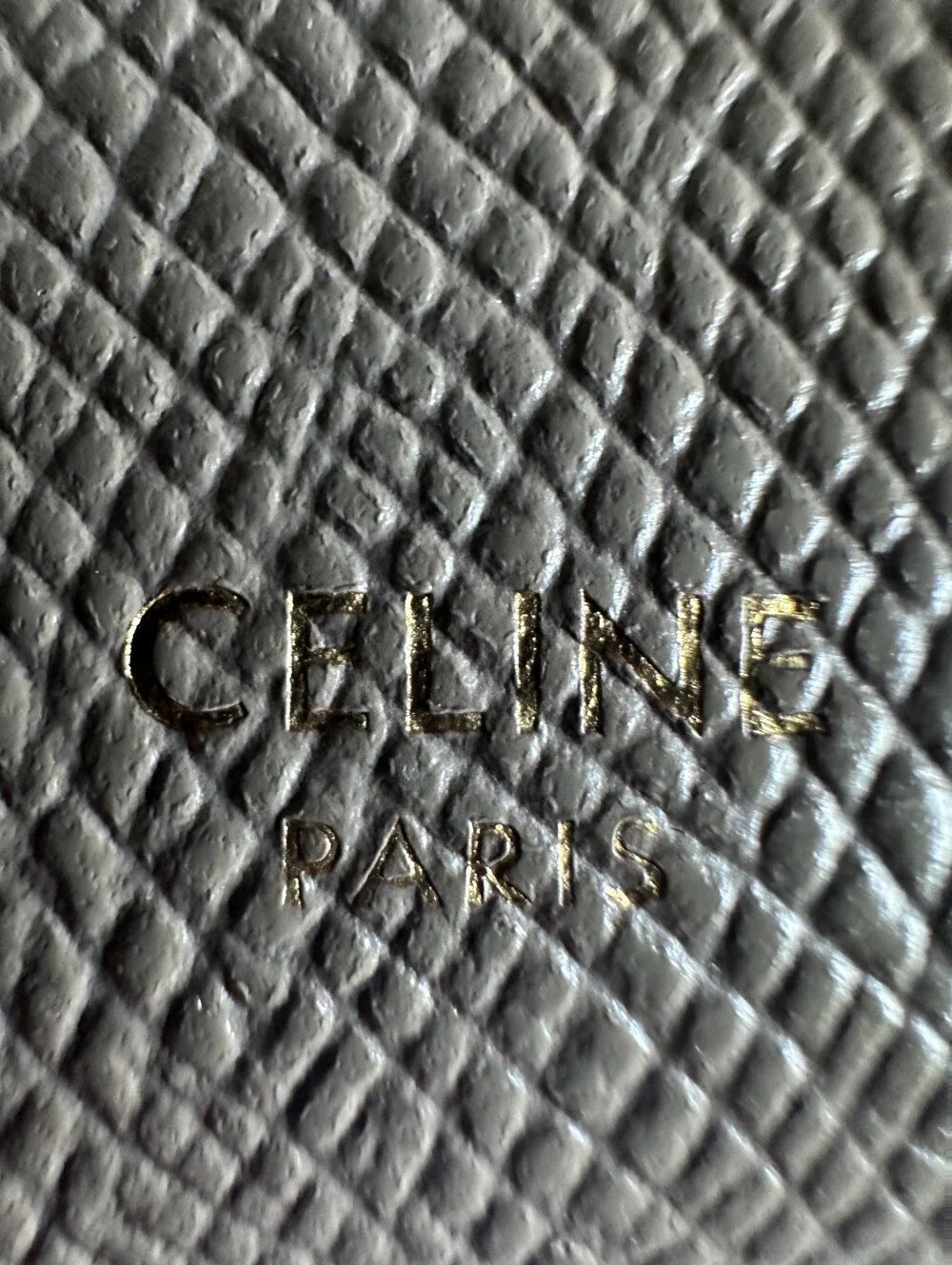 Celine Medium Strap Wallet Pebble Grained Calfskin Leather Wallet Box Dust Bag - Picture 3 of 13